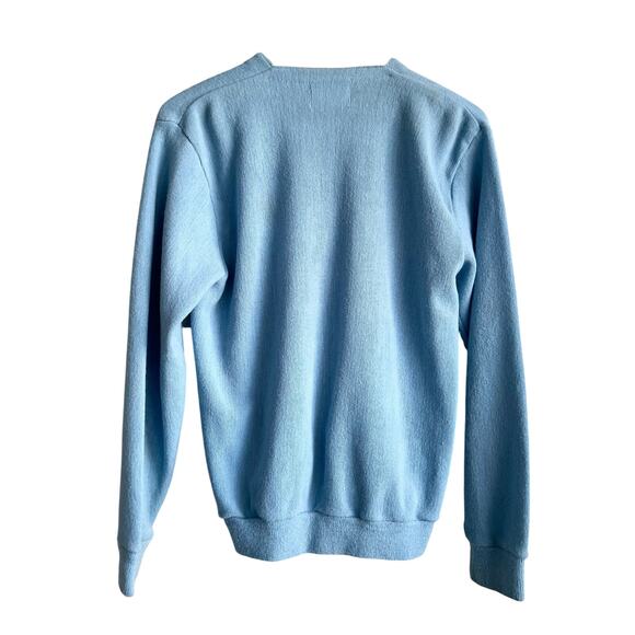 Vintage 50’s-60’s Sears Baby Blue Wool Cardigan Sweater Size Large 21x28 - Picture 2 of 9